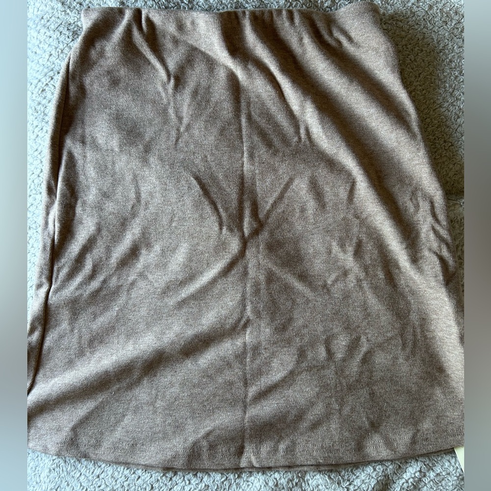 NWT* OGL Brown Sweater Knit Midi Skirt